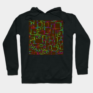 Rainbow Blocks on Brown 5748 Hoodie